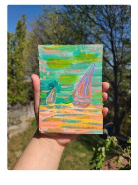 Ocean Art - Pastel Waters - Sailboat Series Original Painting